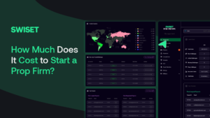 How Much Does It Cost to Start a Prop Firm from Swiset for props image with a prop firm dashboard on left side